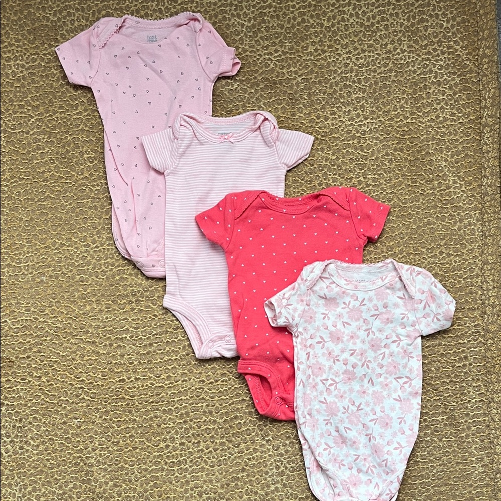 Carter's Pink Bodysuits Set